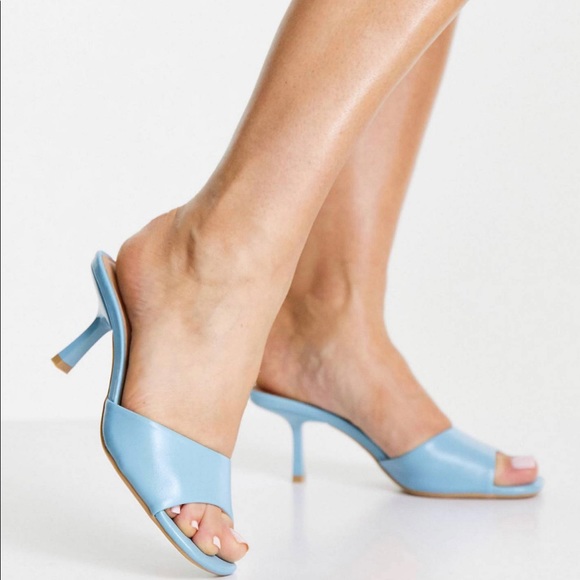 New Look Square Toed Mule Heels - Picture 1 of 4